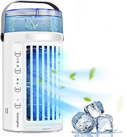Climatizador PortáTil, Ultra Silencioso Aire Acondicionado Camper, ProteccióN Del Medio Ambiente Mini Enfriador De Aire USB, para La Oficina De Viajes Familiares