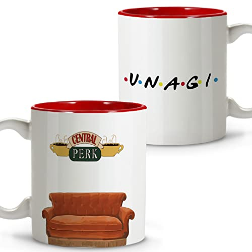 LolaPix Friends Mug, Coffee Mug, Ceramic 330 ml, Original for Gifting, Various Designs, Friends Unagi