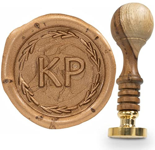 gravurART Siegelstempel personalisiert mit Monogramm Stil Finn - Einladungen, Save the Date zur Hochzeit mit Wachssiegel Stempel veredeln