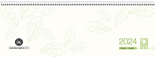 ZETTLER Tischquerkalender Giganta XXL Recycling Tischkalender 2024, im Format 42,2 x 14,8 cm, Monatskalender mit Platz für Notizen, Bürokalender inkl. Jahresübersicht
