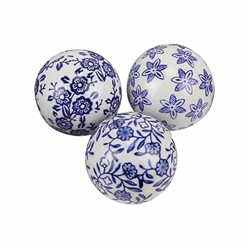 MagiDeal 3X Boule de Porcelaine sphères en céramique décoration d'aquarium Fabrication exquise sphères en Porcelaine Flottant pour décorer la Maison hôtel Bol