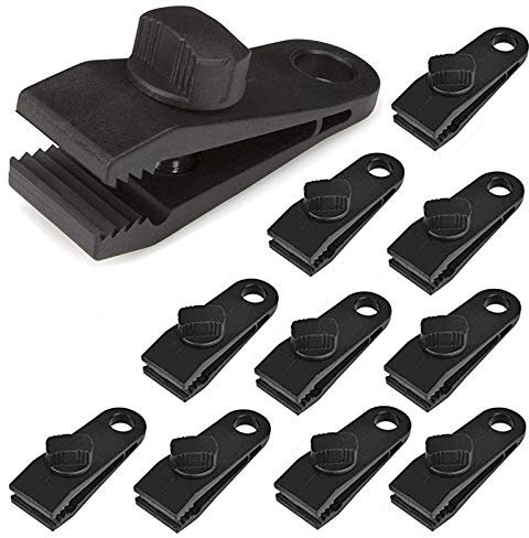 Rhys 12 Pcs Lot de Clips de Fixation pour Bâche, Auvents, Camping, Caravane, Couvertures de Voiture