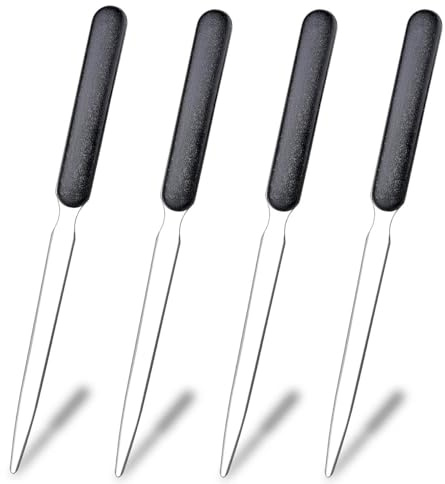 Qoaimu 4 cuchillos abrecartas, abrecartas de oficina, abridores de sobres de acero inoxidable, cuchillos cortadores de cartas, cuchillos ligeros para cartas, abridor de correo para escuela, oficina y
