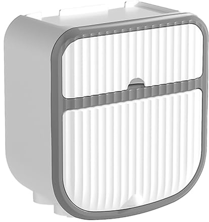 Toilet Paper Holder, Plastic Waterproof Wall Mounted Bathroom Tissue Roll Paper Towel Holder Dispensers with Storage Space Shelves and Storage Boxes for Bathroom(White)