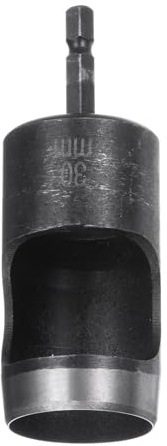 QUARKZMAN 30mm Leder Lochstanzer mit 1/4 Sechskantschaft für Bohrer, Hohlstanze Locheisen Rotationslochstanze für dicke Stoffe und Lederarbeiten DIY Handwerk