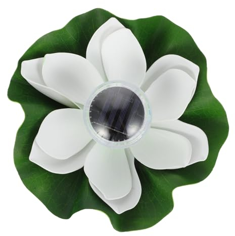 BCOATH Wasserdichte Solar Lotus-form Lampe Schwimmende Teichbeleuchtung Outdoor Pool Licht Garten Dekoration Langlebig Tragbar Ruhige Atmosphäre Für Gartenteich Und Terrasse