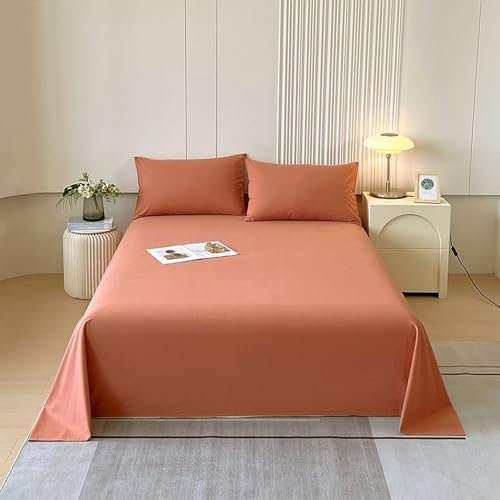 HAIBA Bettlaken ohne Gummizug 160x230cm Orange 100% Jersey Baumwolle
