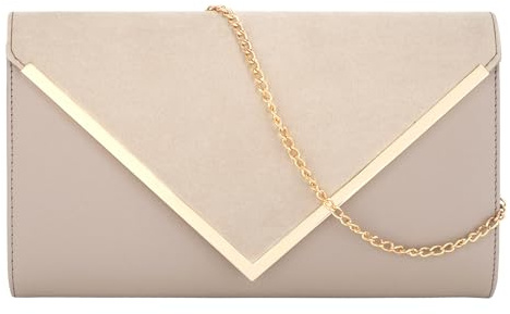 MEGAUK Damen Clutch Samt Abendtasche Elegante Handtasche Envelope Tasche Unterarmtasche mit Kette für Hochzeit Wedding Prom Party
