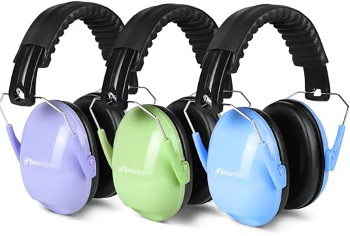 MelonArt Noise Cancelling Headphones for Kid Adult, 3PCS Kids Ear Hearing Protection 27dB Noise Reduction Earmuffs for Autism Sensory Toddler Soundproof Headphones for Shooting/Monster Truck/Concert