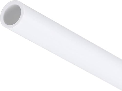 MACHSWON PVC Pipe 6mm ID 8mm OD 200mm Length Round Plastic Rigid Tubing High Impact for Drain Pipe Cable Sleeve(White)