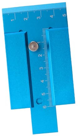 Gadpiparty Regla de Aluminio Altura Métrico para Medidor Carpintería de Aleación Lectura Precisa, Ligera y Portátil para Banco de Trabajo