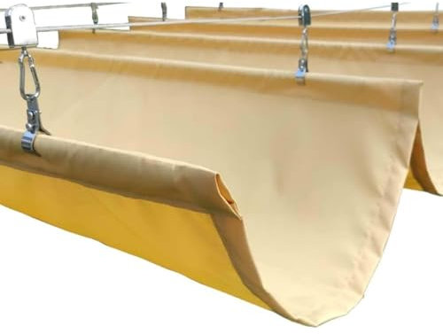 MVXBICIA U-förmiges, einziehbares Wellen-Sonnensegel für Außenbereich, Terrasse, Garten (elektrisch)