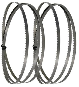 NHEISSCF Band Saw Blades, 3pcs 9.5mm X 14 TPI Bandsaw Blade, 3/8'' Width Band Saw Blade, 59.5 56 1/8 55 67.5 62 69 Inch Band Sawblade For Cut Wood Plastic(59 1/2 x 1/4 inch)