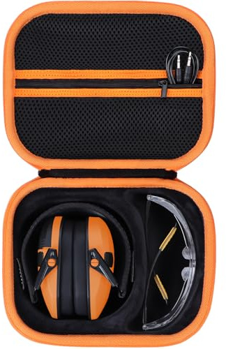 Lebakort Hart Schutz Hülle Etui für Walker's Razor Slim Elektronischer Muff | Schieß-Ohrenschützer Tasche, Harte Schale, Robuster Tragegriff, Weiches Innenfutter, mit Formeinsatz