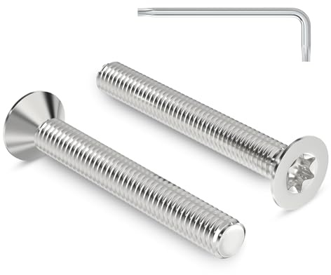 Zuyya 20 Stück M4 x 30 mm Senkschrauben Torxantrieb Edelstahl A2 Schrauben Vollgewinde mit Torx Schlüssel