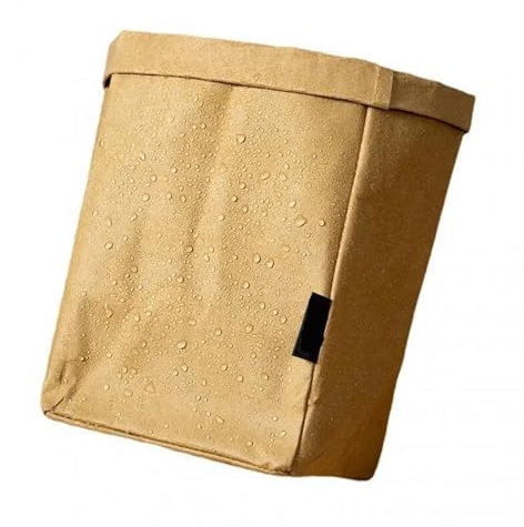 Sacs à Pain Sac en papier Kraft lavable, 4 pièces, organisateur de réfrigérateur, grand sac de rangement épais et pliable for emballage alimentaire et cosmétique, cuisine(L 15x15x28cm)