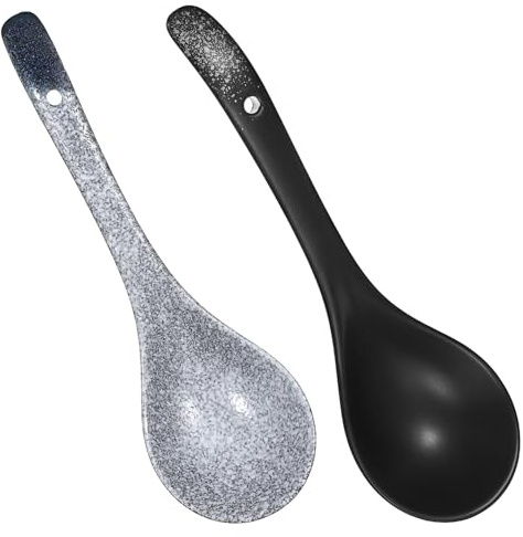 ARTSEWPLY 2 Piezas Cuchara Grande De Estilo Japonés Cuchara Sopera De Cubiertos Para Servir Para Cocina Para Sopa