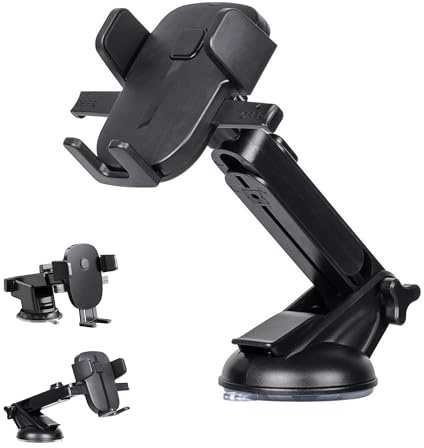 Genérico Soporte Móvil Coche con Ventosa Súper Fuerte y Brazo Ajustable 360° – Porta Móvil Universal para Parabrisas y Salpicadero, Compatible con iPhone, Samsung y Android
