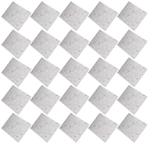 VILLCASE 50 feuilles Papier Emballage Vintage Anti-huile pour Sandwichs et Pâtisseries Résistant à Eau et Imprimé pour Emballage Alimentaire et DIY