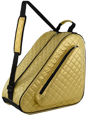 Sac de transport universel pour patins à roulettes pour tous les types de glace et de rouleaux, solution de rangement compacte pour enfants et adultes, design doré classique
