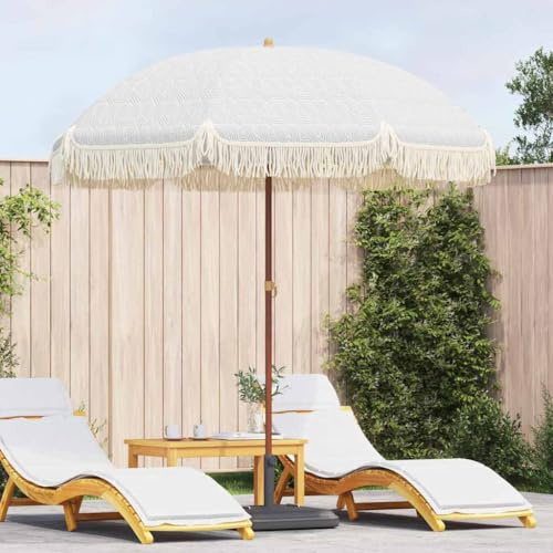 Ziaphsol Parasol de plage gris et blanc, 205 x 205 x 210 cm, inclinable, en polyester résistant aux UV, pour jardin, terrasse et plage
