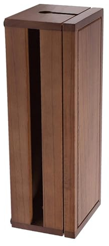 Scatola Organizzatrice Cavi in Legno Naturale Grande Caffè | Fortune Paulownia, Coperchio Removibile, Design Traforato Multi-lato, 1 Pezzo