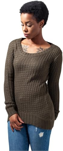 Urban Classics Damen Ladies Long Wideneck Sweater