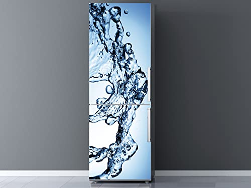 Vinile per frigorifero Acqua agitata, varie misure 200 x 60 cm, adesivo resistente, adesivo decorativo, design elegante