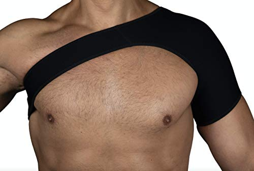 PRO 11 WELLBEING Adjustable Neoprene Shoulder Support brace Fits Left And Right For Sprains, Dislocations And Other Injuries (Large)