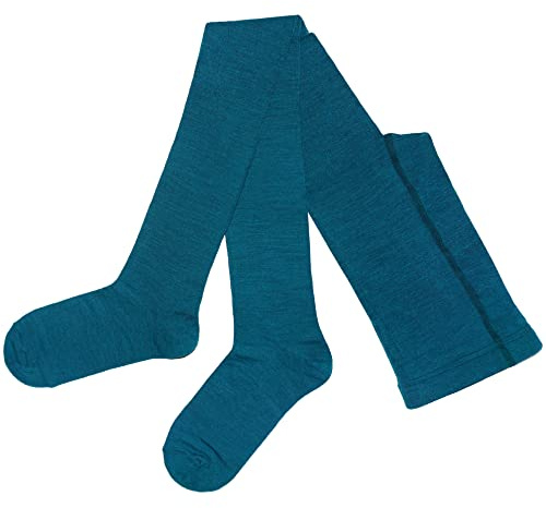 Weri Spezials - Collant da donna in lana ecologica, 7 colori alla moda, lisci nero 50-52