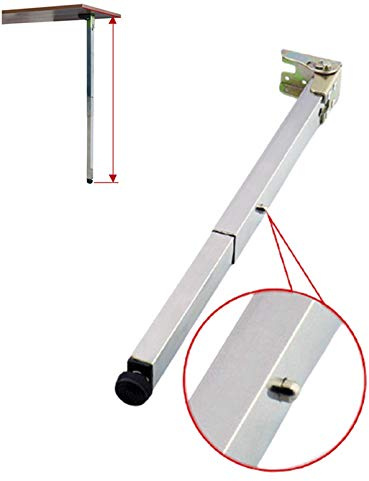 Edelstahl DIY Möbelfüße,Klapp Metall Möbelbeine,Klapp Metall Tischbeine,Verstellbare Teleskop Bar Schreibtischbeine,Push-Pull Lift Esstische Schrankbeine,Rv KlappfüßE,mit Schrauben(80cm/31.5in)