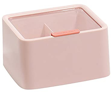 JSSEVN Boîte de rangement pour cotons-tiges et tampons de maquillage, rose