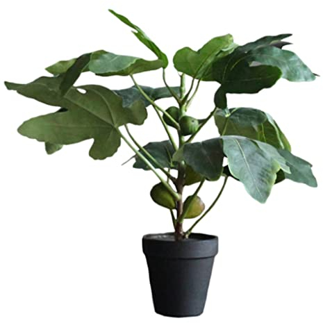 Künstliche Pflanze Lebensleine gefälschte Pflanzen, künstlicher Feigenbaum for Desktop-Dekor, gefälschte Topfpflanzen for den Innen-Snd-Garten-Dekoration im Freien Kernstück ( Color : 48cm/18.9in )