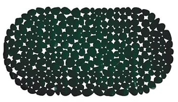 MSV Badematte, PVC, Kieselsteine, 39 x 99 cm, Dunkelgrün