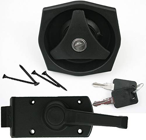 Türschloss Schloss Türriegel Wohnwagen Wohnmobil Caravan Boot schwarz FF-System LG