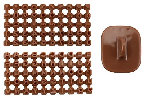 Clay Letter Stamp Set, Jagowa Tiny Alphabet Number Letter Cookie Cutters Biscuit Fondant Cookie Baking Tools for Clay DIY Craft