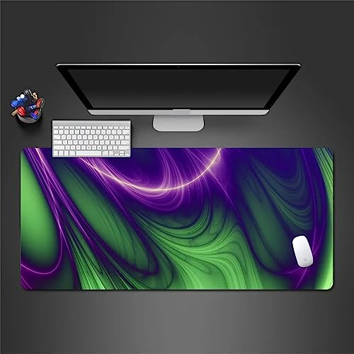 Gaming Mauspad Abstrakt Lila, XXL Gaming Mauspads 35.4x15.7x0.1 Zoll Verlängertes Großes Mauspad Schreibtischauflage, rutschfeste Gummibasis Einfach Zu Reinigen für Gamer/Desktop/Büro/Zuhause