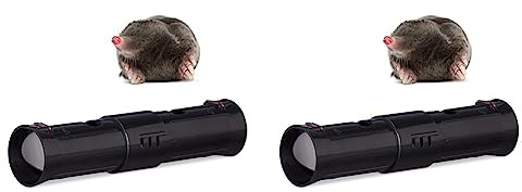 Relaxdays Lebendfalle, Länge verstellbar, Kontrollöffnungen, Tierfreundlich, Kunststoff, Schwarz Maulwurffalle, (PP), 1 Stück (Packung mit 2)