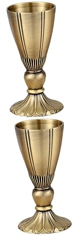 BESTonZON 2pcs Retro Wine Cup European Design Wedding Glasses Fruit Shaped Wine Cup Table Decor Zinc Alloy Delicate and Decorative for Banquet