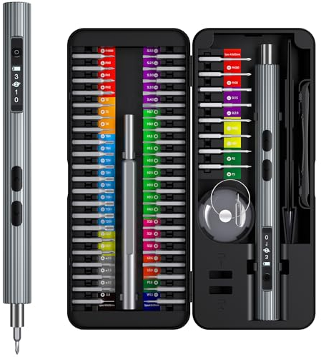 SOONAN 58 In 1 Migliorato Set Di Cacciaviti Elettrici, Set Di Mini Cacciaviti A Batteria Ricaricabili, Set Di Strumenti Di Riparazione Di Precisione Con 50 Punte, Per Orologi, Telefoni, Occhiali