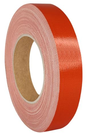KS24 Products Gaffer Tape Ruban adhésif en tissu de qualité supérieure - Grand choix de couleurs et de largeurs - Adhésif puissant et amovible - Orange - 12 mm x 50 m