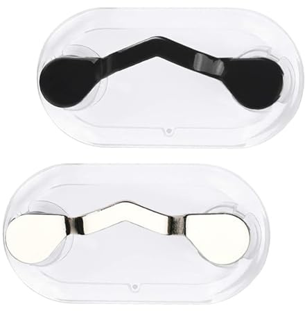 Semazz Magnetic Magnetische Brillenhalter,2 PCS Edelstahl Brillenclip Stand Magnetische Brillen Clips Brillenhalter Pin Badges Clips für Frauen Männer Sonnenbrillen Kopfhörer