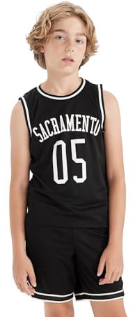 DeFacto Kinder Jungen Tank Top - Stylisches und bequemes Ärmelloses Shirt für aktive Kids Black 13 oder 14 Y