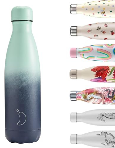 Chilly's Water Bottle - Stainless Steel and Reusable - Leak Proof, Sweat Free - Deep Spring, 500ml