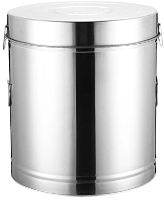 Contenitori ermetici in acciaio inox per l'organizzazione, capacità 10 kg, 15 kg, 20 kg, 25 kg, ideali per farina, cereali, riso, insetti e umidità da 40 l