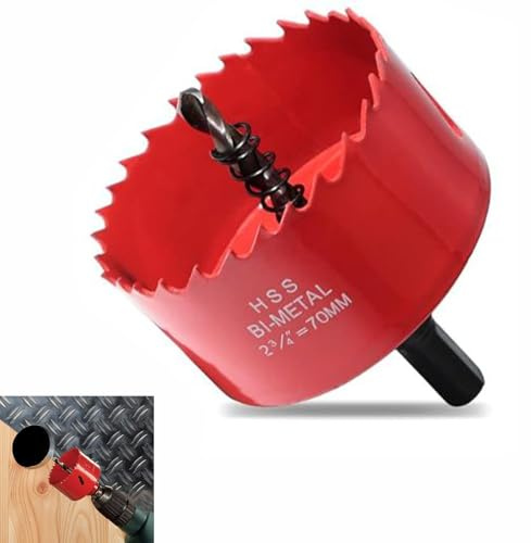 27mm Hole Saw with Quick Change Arbor, Hole Drilling Cutter HSS BI-Metal for Wood, Plywood, PVC, Drywall and Metal Sheet | Hole Drilling Cutter HSS BI-Metal for Wood, Plywood, PVC, Drywall and Metal Sheet