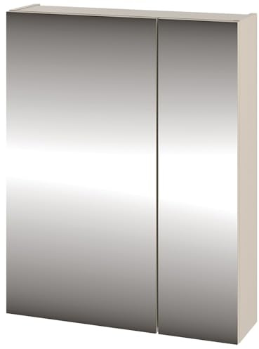 Lomadox Spiegelschrank 60 cm breit Badezimmerschrank Badezimmermöbel Spiegel für Badezimmer in Kaschmir