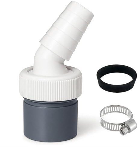 YAOYYG Adaptador De Tubo De Drenaje Para Lavadora Y Lavavajillas, Salida 40 Mm, Entrada 18-24 Mm，Conexión De Drenaje PP Para.Incluye 1 Abrazadera Metálica De 20-32 Mm.
