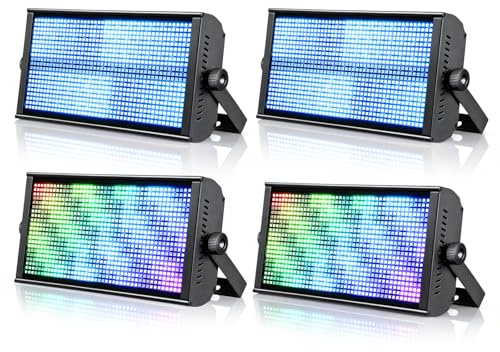 Betopper 150W Stroboscope Led DMX, RGBW 7 * 15 Zones de Contrôle Pixels 4P | Jeu de Lumiere Stroboscope 1-30Hz, Barre Lumineuse DJ à Activation Sonore, Wash Strobe Eclairage Disco pour Club