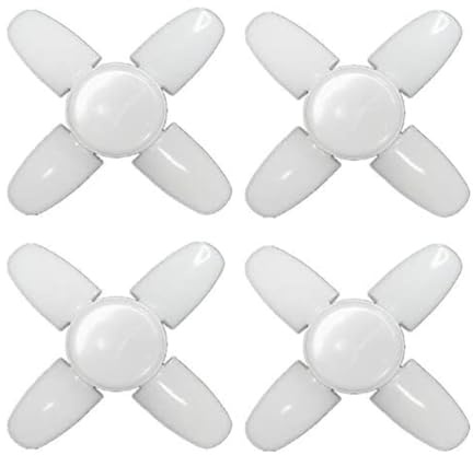 Garage Light, 4 Pack LED Garage Lights, Screw in Ceiling Lighting 2800LM, 28W E26 / E27 Daylight Lamp with 4+1 Adjustable Panels for, Workshop, Warehouse, Basement, Lights